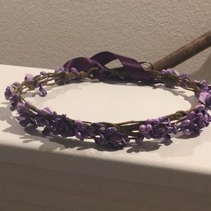 Purple floral head piece